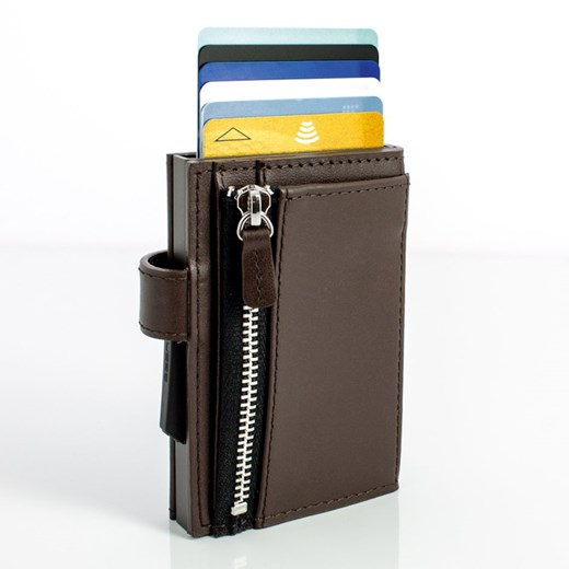 Portfel Aluminiowy Ogon Designs Cascade Zipper Snap Titanium Brown Ogon Designs uniwersalny komono.pl