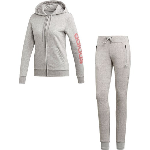 Dres damski Essentials Linear + ID Adidas (szary) Adidas XL wyprzedaż SPORT-SHOP.pl