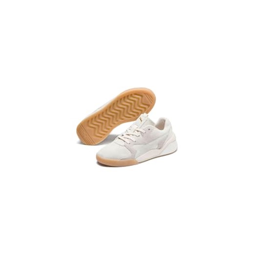Buty sportowe damskie Puma w stylu casual młodzieżowe na płaskiej podeszwie sznurowane z zamszu bez wzorów