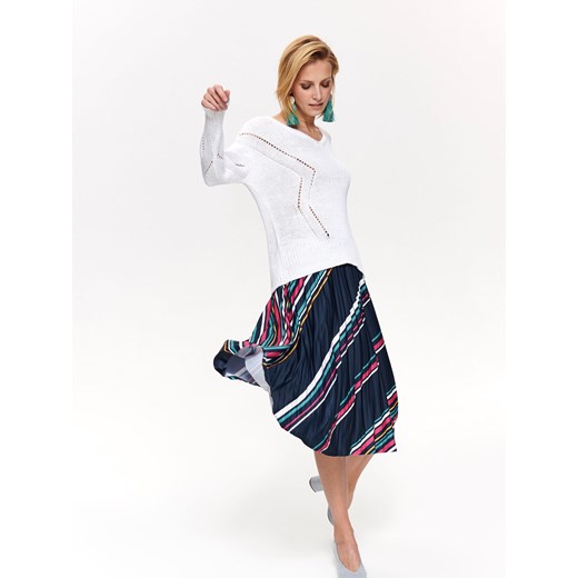 Sweter damski biały Top Secret dzianinowy