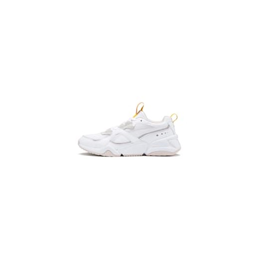 Puma buty sportowe damskie dla biegaczy w stylu młodzieżowym białe gładkie sznurowane płaskie