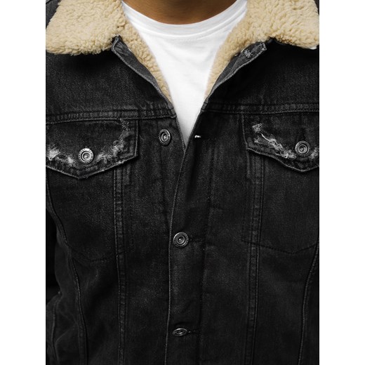 KURTKA MĘSKA JEANS CZARNA OZONEE O/552 Ozonee L okazyjna cena ozonee.pl