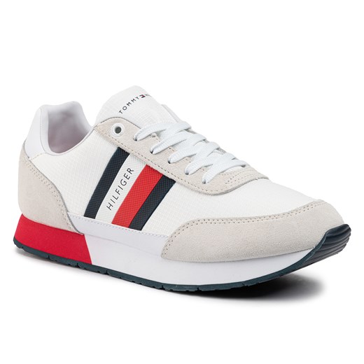 Sneakersy TOMMY HILFIGER - Corporate Mix Flag Runner FM0FM02601 White YBS