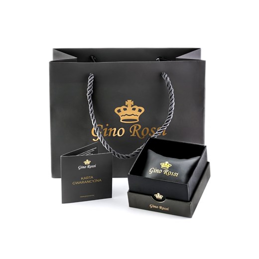 ZEGAREK DAMSKI GINO ROSSI - 10401B (zg716a) +BOX - Srebrny