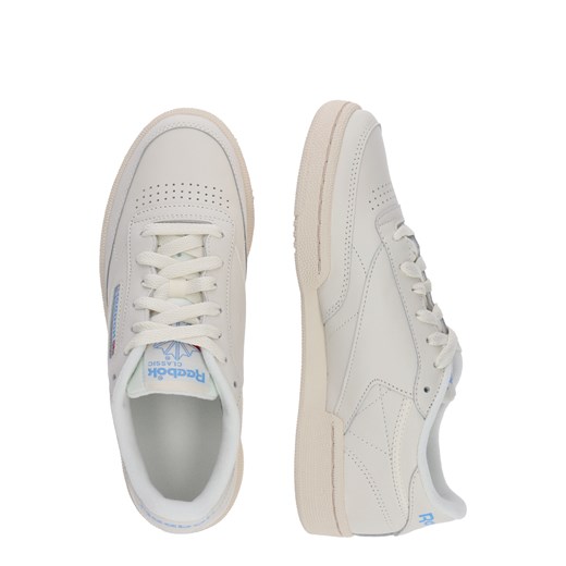 Trampki damskie białe Reebok Classic club z niską cholewką ze skóry bez wzorów płaskie