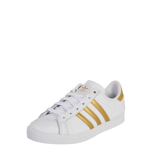 Trampki damskie Adidas Originals ze skóry bez wzorów wiązane płaskie