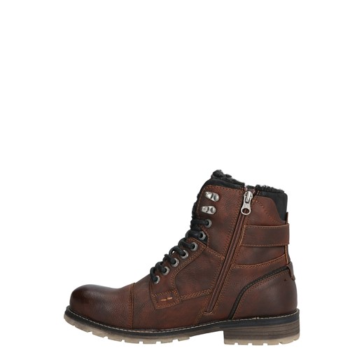 Brązowe buty zimowe męskie Tom Tailor na zamek