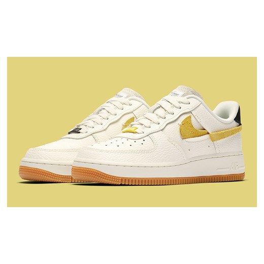 Buty sportowe damskie Nike dla biegaczy air force białe bez wzorów sznurowane