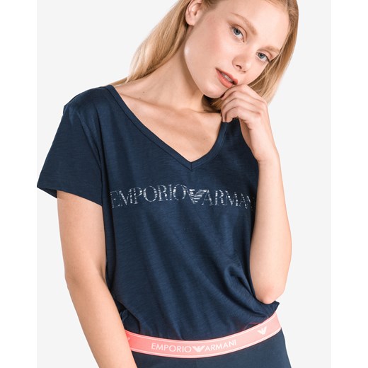 Emporio Armani Koszulka do spania Niebieski