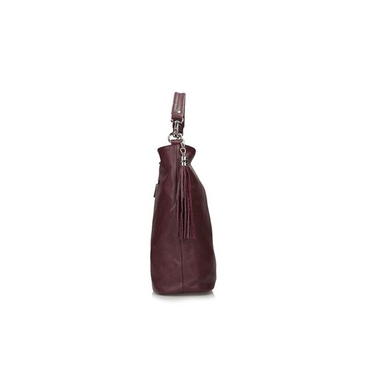 Shopper bag Toscanio skórzana duża matowa na ramię