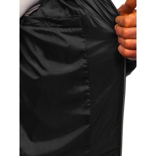 Kurtka męska zimowa sportowa pikowana czarna Denley 50A223 Denley 2XL wyprzedaż