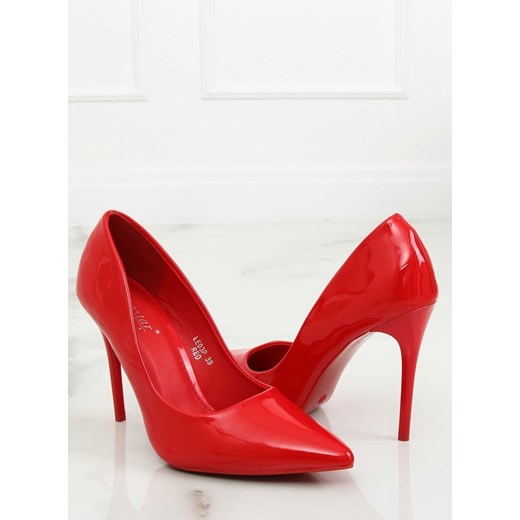 Szpilki damskie czerwone LE03P RED
