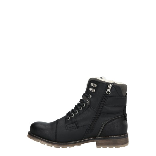 Buty zimowe męskie Tom Tailor na zamek w stylu militarnym