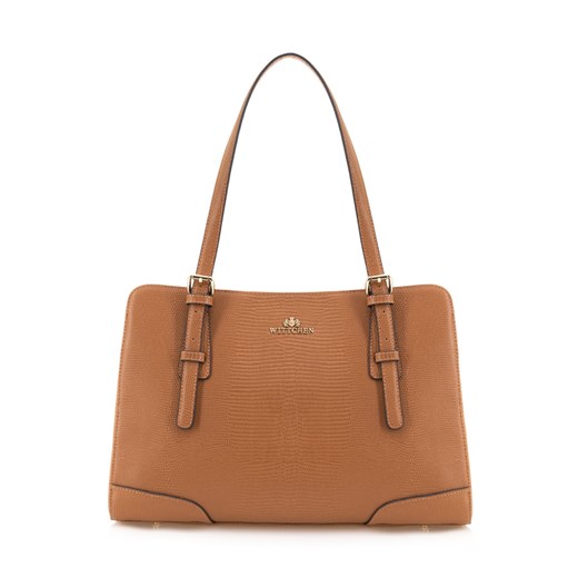 Shopper bag brązowa Wittchen duża elegancka matowa