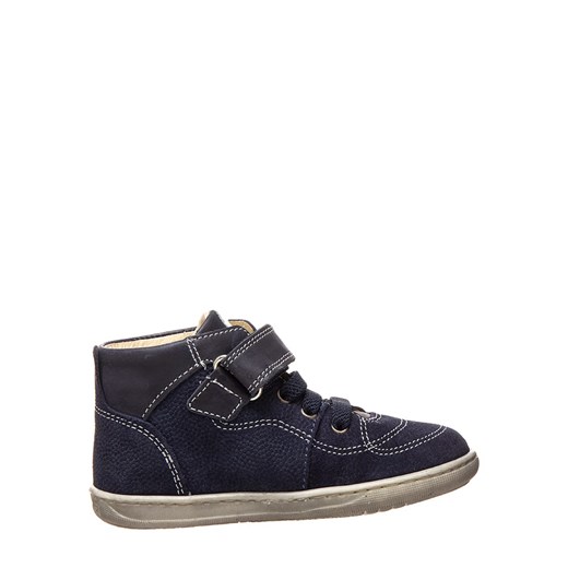 Skórzane sneakersy w kolorze granatowym