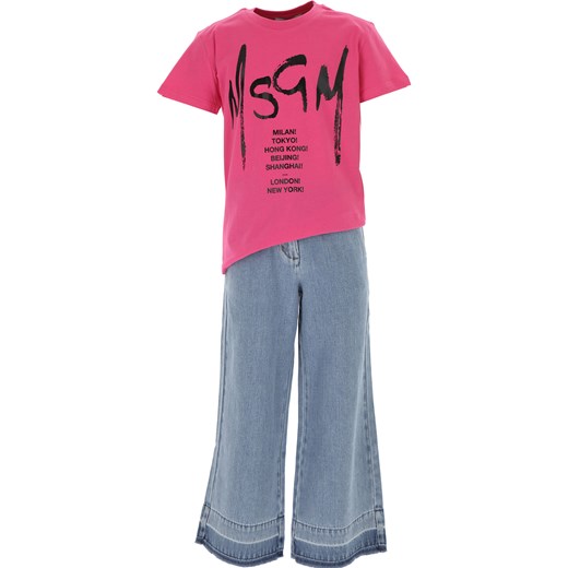 MSGM Koszulka Dziecięca dla Dziewczynek, ciemna fuksja, Bawełna, 2019, 10Y 12Y 4Y 6Y 8Y MSGM 12Y RAFFAELLO NETWORK
