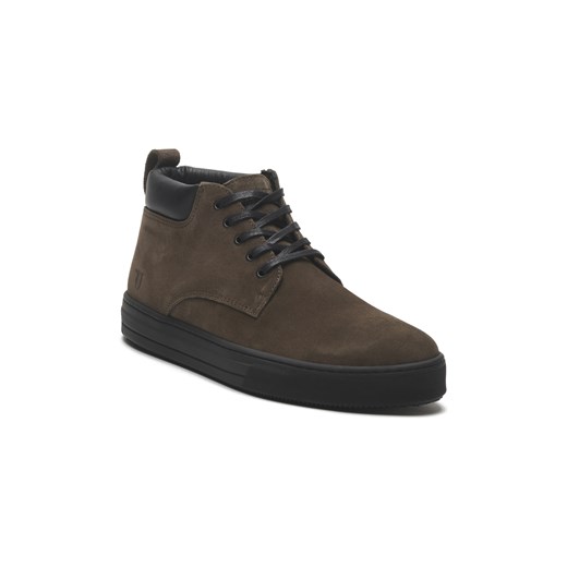 Buty zimowe męskie Trussardi Jeans wiązane casual z zamszu