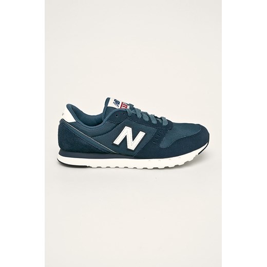 Granatowe buty sportowe męskie New Balance wiązane zamszowe