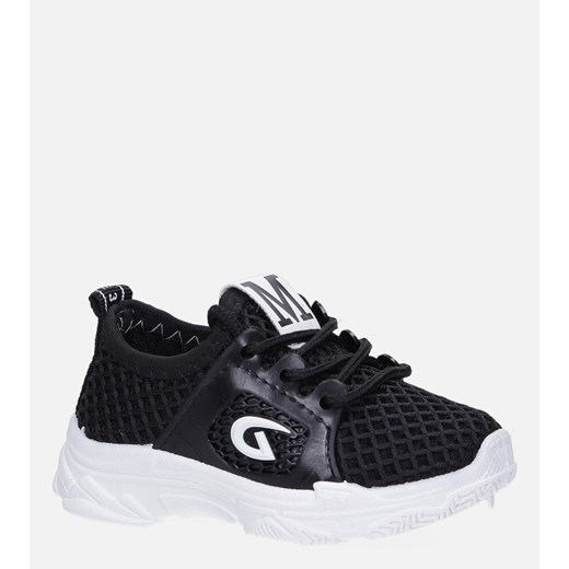 Buty sportowe dziecięce Casu wiązane czarne na wiosnę