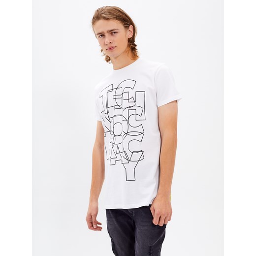 T-shirt męski biały Gate