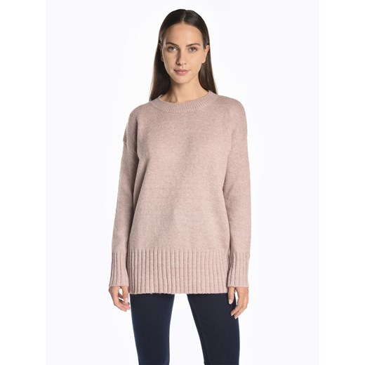 Sweter damski Gate z okrągłym dekoltem bez wzorów