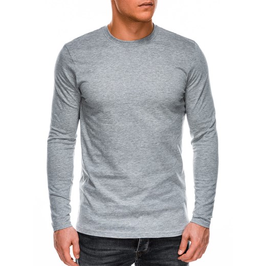 Szary t-shirt męski Ombre z długim rękawem