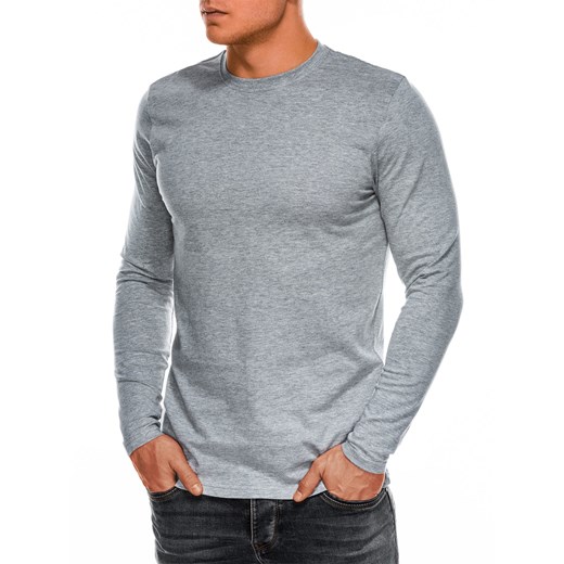 Szary t-shirt męski Ombre z długim rękawem