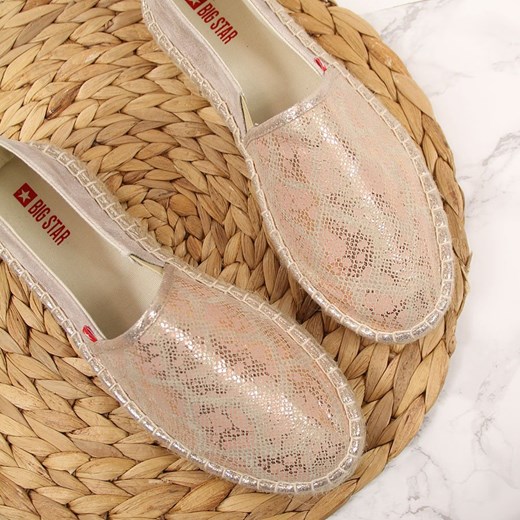 Espadryle damskie BIG STAR bez zapięcia z tkaniny