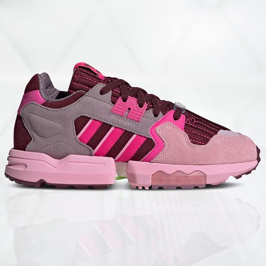 Buty sportowe damskie Adidas zx sznurowane na wiosnę bez wzorów