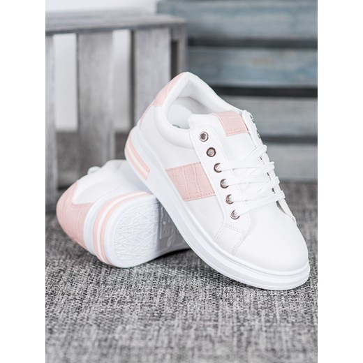 Buty sportowe damskie CzasNaButy gładkie sznurowane