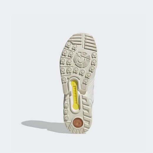 Białe buty sportowe damskie Adidas Originals zx sznurowane płaskie