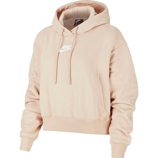 Bluza damska z kapturem Air Fleece Nike (beżowa)