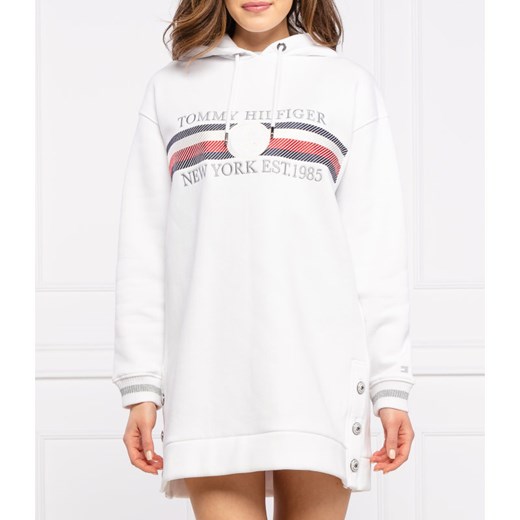 Biała sukienka Tommy Hilfiger casualowa