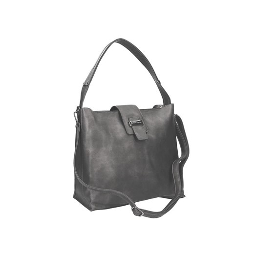 Shopper bag Pierre Cardin szara bez dodatków na ramię mieszcząca a4