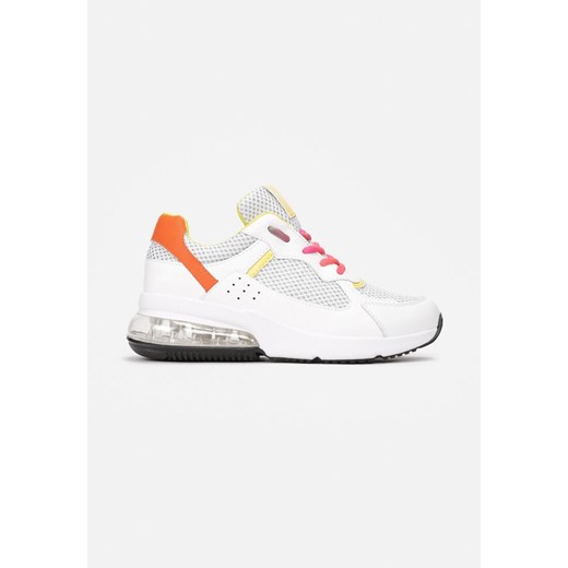 Biało-Żółte Sneakersy Euphenea Renee 40 renee.pl