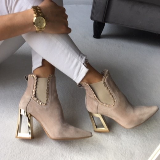 Botki Miss Sophia Shoes na obcasie