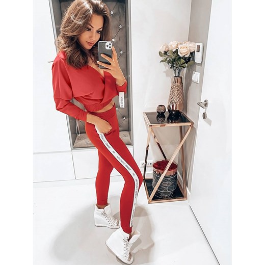 Komplet dresowy spodnie + bluza RIBBON - malina uniwersalny magmac.pl