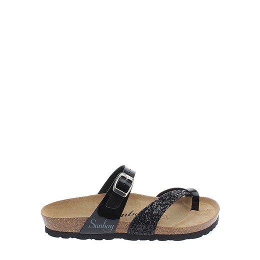 Klapki damskie Sunbay czarne casual bez zapięcia