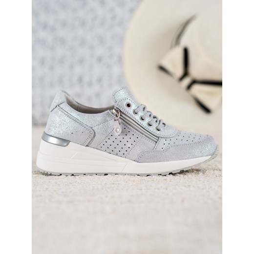 SKÓRZANE SNEAKERSY Z SUWAKIEM VINCEZA
