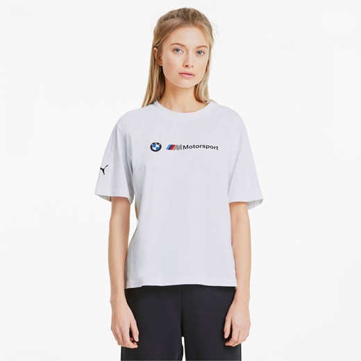 Bluzka damska Puma casual z napisami z okrągłym dekoltem z krótkim rękawem