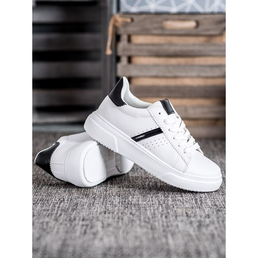 Buty sportowe damskie CzasNaButy sneakersy na wiosnę wiązane gładkie