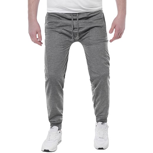 Wyprzedaż joggery dresowe NK7009 - antracytowe