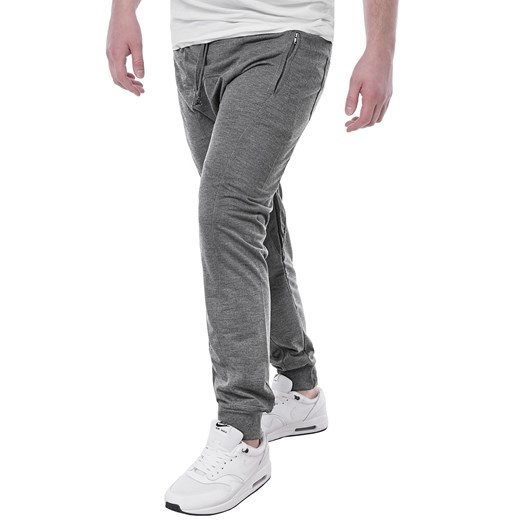 Wyprzedaż joggery dresowe NK7009 - antracytowe