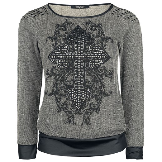 Rock Rebel by EMP - Rock Rebel Sweatshirt with Print and Studs - Bluza - szary S