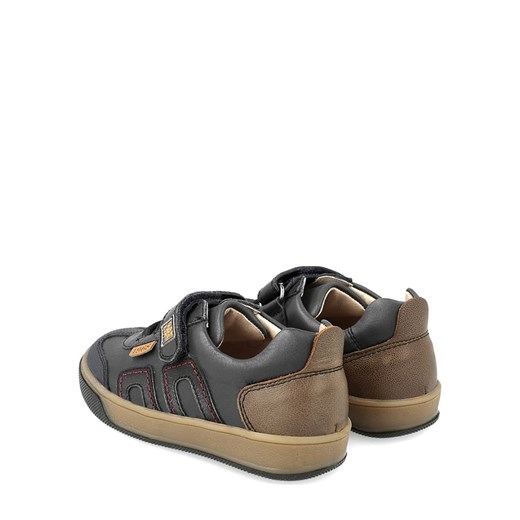 Skórzane sneakersy w kolorze granatowym