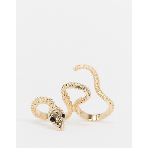 Asos pierścionek złoty