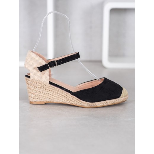 Espadryle damskie CzasNaButy z tkaniny z klamrą