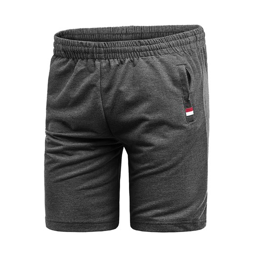 Wyprzedaż dresowe spodenki Y6311 - grafitowe Risardi 4XL promocyjna cena