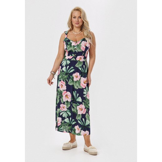 Granatowa Sukienka Poreirise Born2be XL/XXL okazyjna cena Born2be Odzież