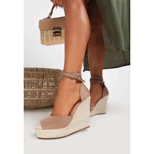 Espadryle damskie Renee beżowe na wiosnę eleganckie